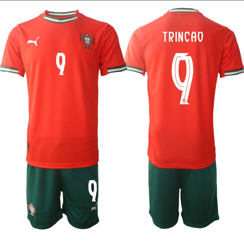 Men 2025-2026 Season Portugal home red #9 Soccer Jersey
